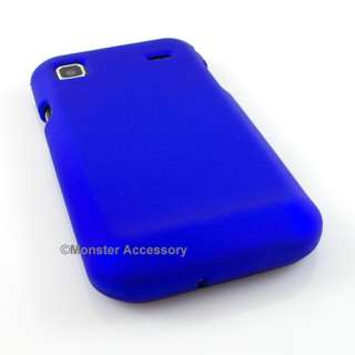 Blue Rubberized Hard Case Samsung Galaxy S 4G T Mobile  