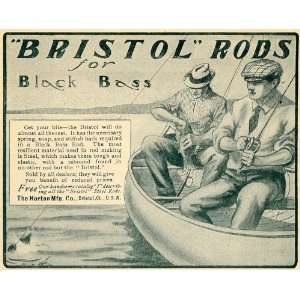  1904 Ad Bristol Rods Fishing Poles Horton Black Bass 