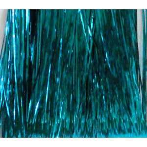    100 Turquoise Silk Tinsel Strand Bling Hair Extensions Beauty