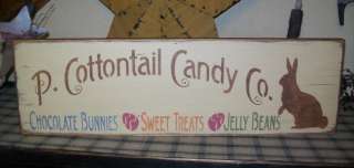   SIGN~P. COTTONTAIL CANDY CO.SWEET TREATS~CHOCOALTE BUNNIES~~  