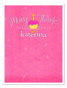 SWEET CANDY WISHES Birthday Party THANK YOU NOTES  