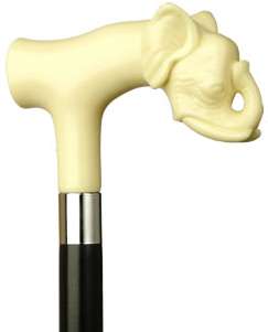 Elephant Head Black Maple Cane Ivory Handle  Affordable Gift for your 