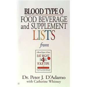 Books Blood Type O Food, Bev/Supplement Li  Grocery 