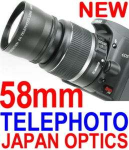 58mm TELEPHOTO LENS for Canon Rebel T1i T2i XS XSI  