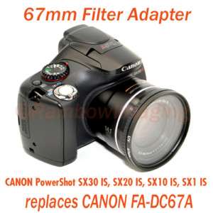 Canon PowerShot SX20 SX30 IS Filter Adapter as FA DC67A  