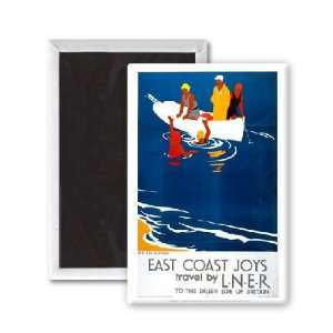  East Coast Joys   Rowing boat swimmers   3x2 inch Fridge 