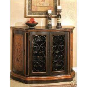 BOMBE CHEST WINE CABINET TWO TONE FINISH