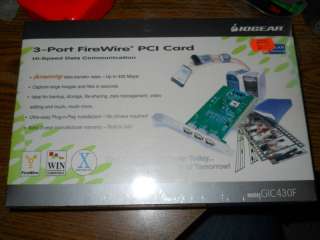 IOGEAR 3 Port FireWire PCI Card m/n GIC430F New in Box  