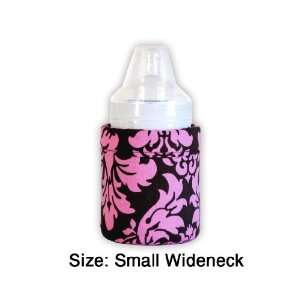 Cocoozy Baby Bottle Cover Pink Damask Classic Cover, Small Wideneck