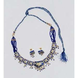 Design Bridal Wedding Fashion Lakh Lac Jewelry Necklace & Earring Set 