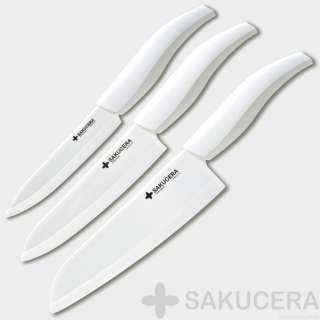 Sakucera Advanced Ceramic Knife 5+ 6+ 7 Set White Knives Cutlery 