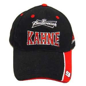  NASCAR HAT CAP 9 KASEY KHANE BUDWEISER BLACK COTTON RED 