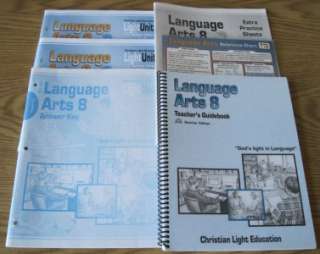 Christian Light Education LANGUAGE ARTS 8 Teachers Guidebook, Units 