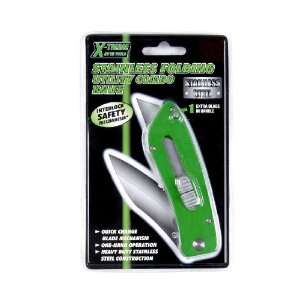  KR Tools Stainless Folding Utility Knife, Green