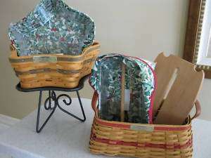 Mint Longaberger Christmas Collection Basket LOT L@@K  