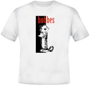 Calvin and Hobbes Funny Cartoon Parody White T Shirt  