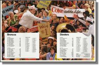 1977 Broncos Steelers Lineup Coca Cola Stadium Crowd Ad  