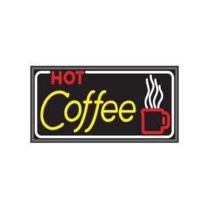 Hot Coffee Lightbox Sign   Lighted Neon Business Signs  845033083893 