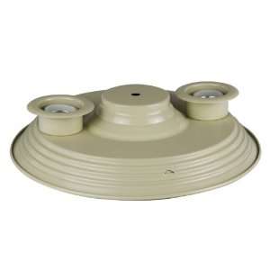   Inch 2 Bulb Deep Beam Ceiling Fixture, Beige Finish