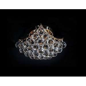 Contemporary 4 Light Square 8 Chrome or Gold Ceiling Flush Mount with 