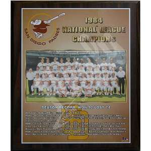 San Diego Padres 1984 National League Champions Healy Plaque  