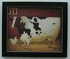 Cows Rooster Folk Art Cow Framed Country Pictures