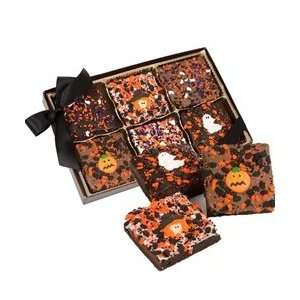 Halloween Triple Chocolate Extra Large Brownies   Gift Box of 6 