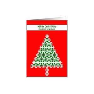 com Change of Address Christmas Card    Snowflake Christmas Tree Card 