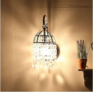 Crystal Wall Lamp Light Sconce Lighting Chrome Finish  