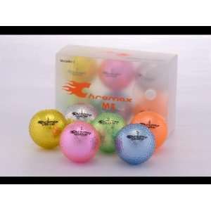  Golf Chromax M1 Golf Ball Orange Shiny 6 Balls Box Sports 
