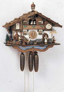 Black forest cuckoo clock 8 day Bavarian house  
