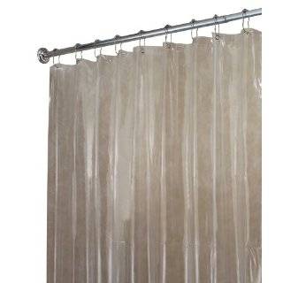 InterDesign X Long Shower Curtain Liner, Clear