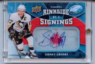 2009 10 Upper Deck Ice Canadian Rinkside Signings, Sidney Crosby.