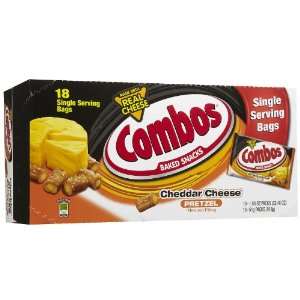 Combos Pretzel Snacks, Cheddar Cheese, 18 ct  Grocery 
