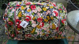 Vera Bradley Small Duffle Bag Poppy Fields  New  