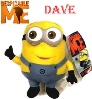 Despicable Me Minions 3D DAVE Plush Plushie Toys 9 inch  