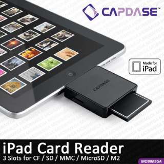 Capdase 3 Slots iPad Card Reader CF MMC MicroSD SD  