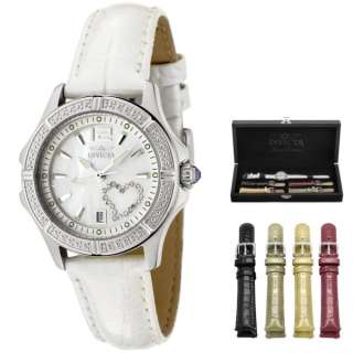 Invicta Womens 1029 Mother Of Pearl Dial with Interchangeable Leather 