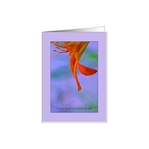 Sympathy/Condolence, Descent of the Tiger Lily at Waters Edge Card