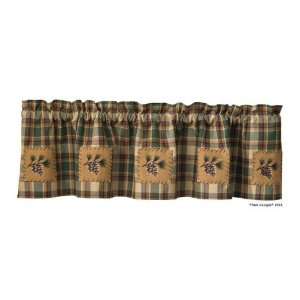 Scotch Pine Pinecone Curtain Valance 