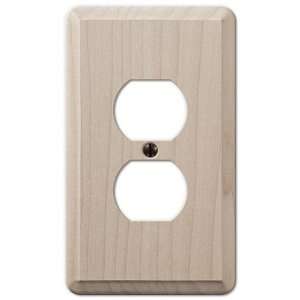  Contemporary Unfinished Maple   1 Duplex Outlet Wallplate 