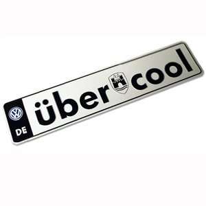  VW UBER COOL LICENSE PLATE Automotive