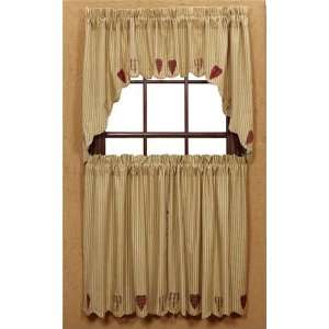    Heartland Country Curtain Tiers with Scalloped Edge