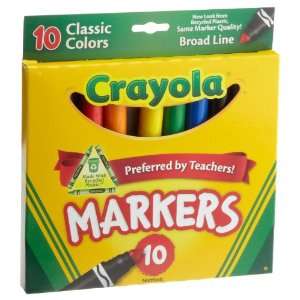  Crayola 10ct Classic Broad Line Markers Toys & Games