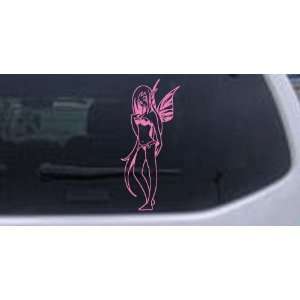 Cute Pixie Fairy Bikini Car Window Wall Laptop Decal Sticker    Pink 