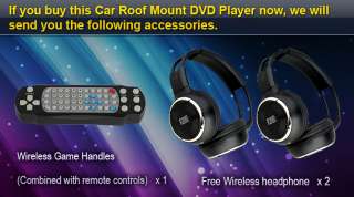VERSIO 9MOUNT ROOF CAR MONITOR CD DVD PLAYER IR USB SD  