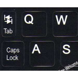  Netbook English US keyboard stickers Black background for 