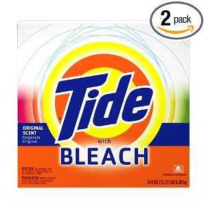 Tide Powder Detergent with Bleach, Original Scent, Case Pack, 95 Load 