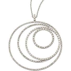  1 1/2 CT Diamond Circle Necklace/14kt white gold Jewelry
