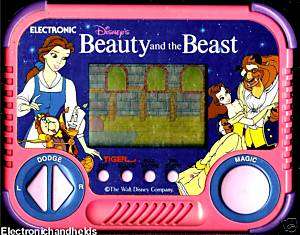 TIGER ELECTRONIC BEAUTY & THE BEAST HANDHELD TOY GAME DISNEY TRAVEL 